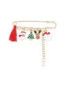 Broche imperdible de la navidad con papa noel