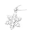 broche imperdible de la navidad blanco