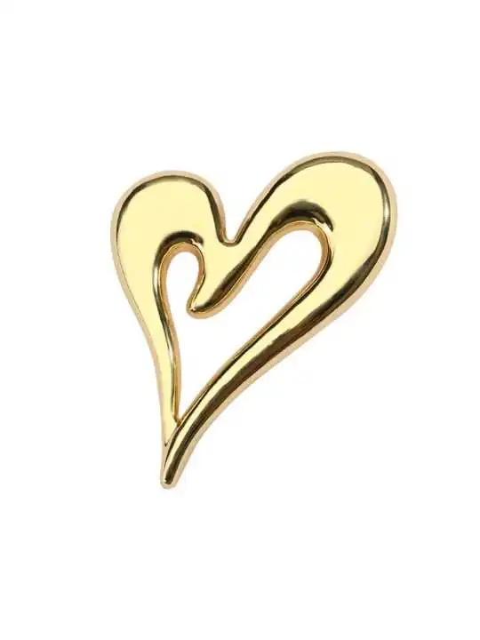 broche corazón dorado XL