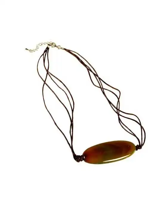 collar agata fuego