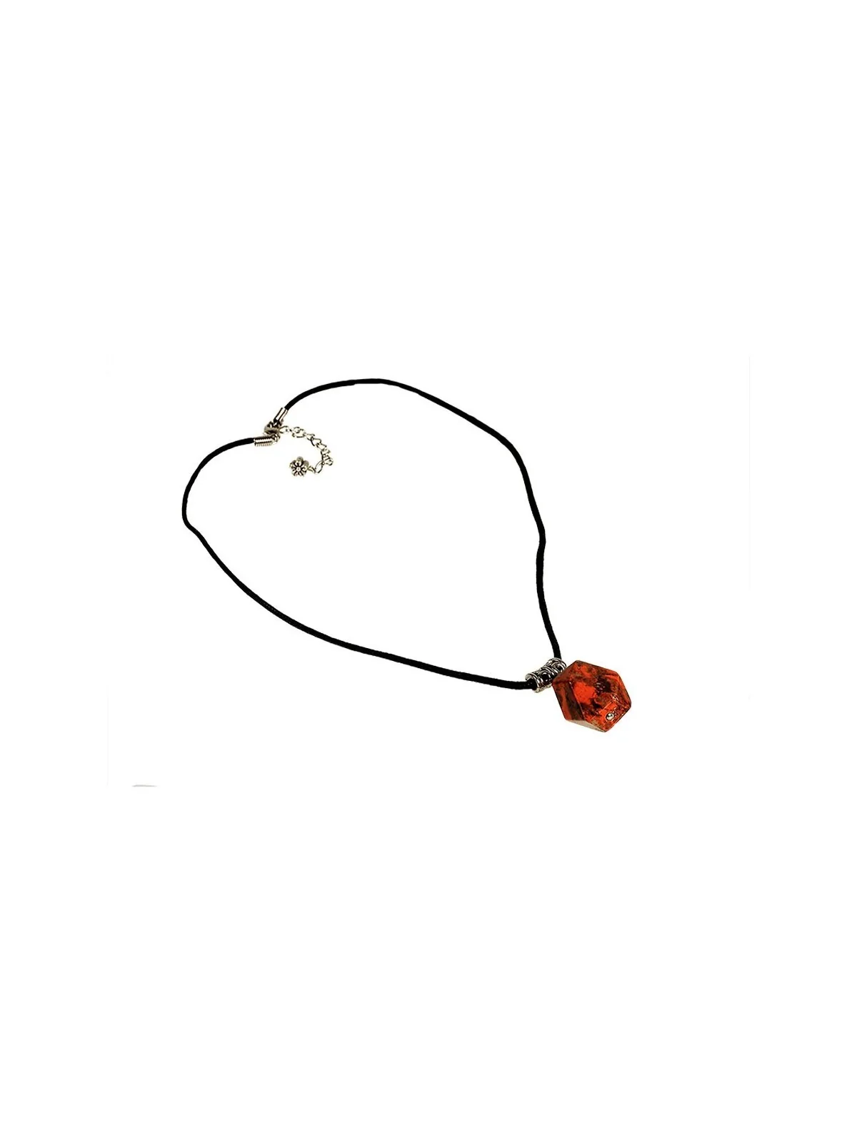 collar con colgante agata fuego 