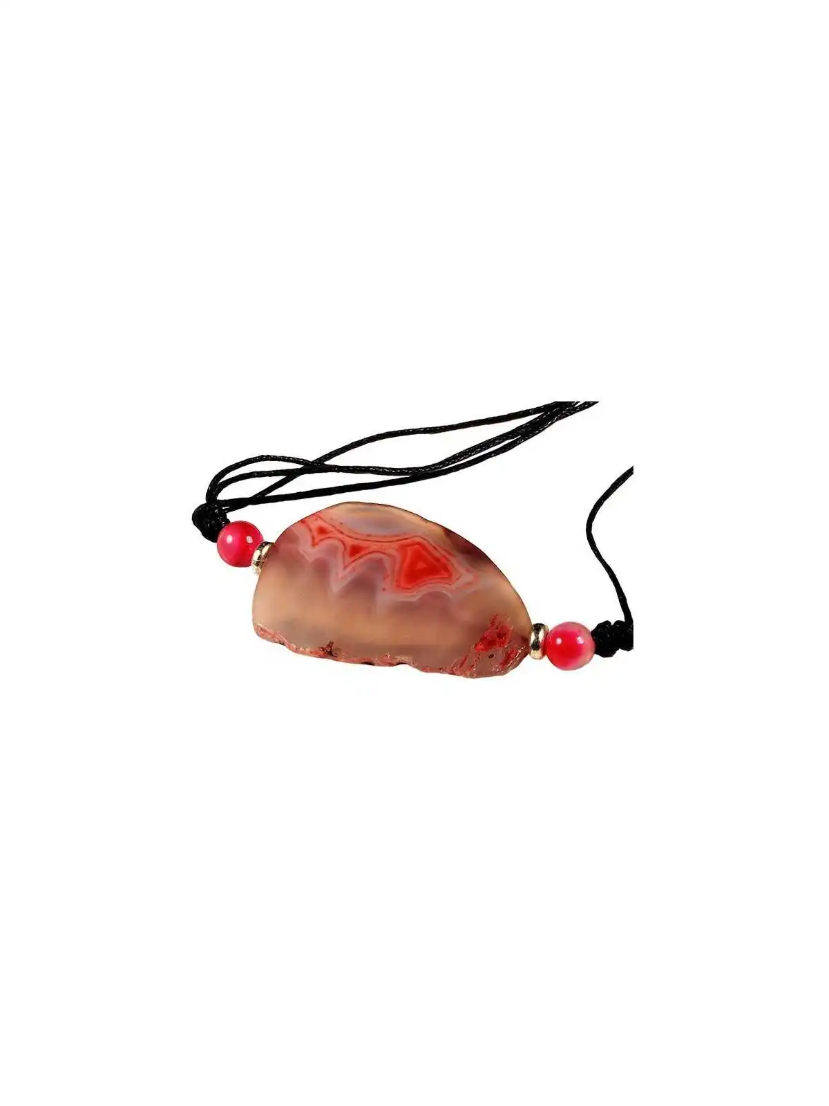 colgante con agata rosa irregular