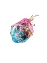 collar con colgante de agata con colores arcoiris