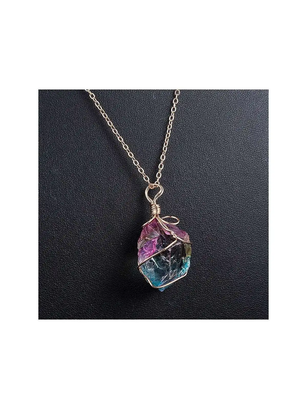 precioso colgante con agata multicolor