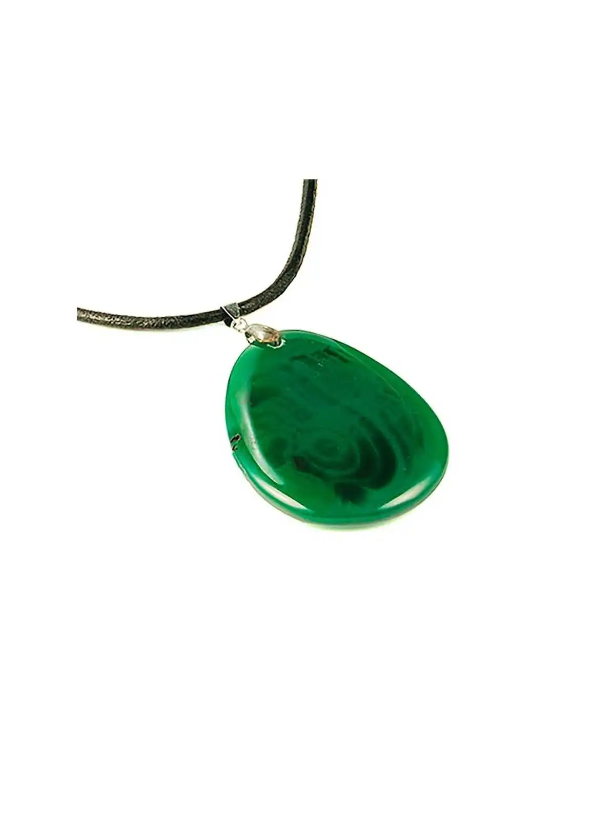 Detalle de colgante de agata verde