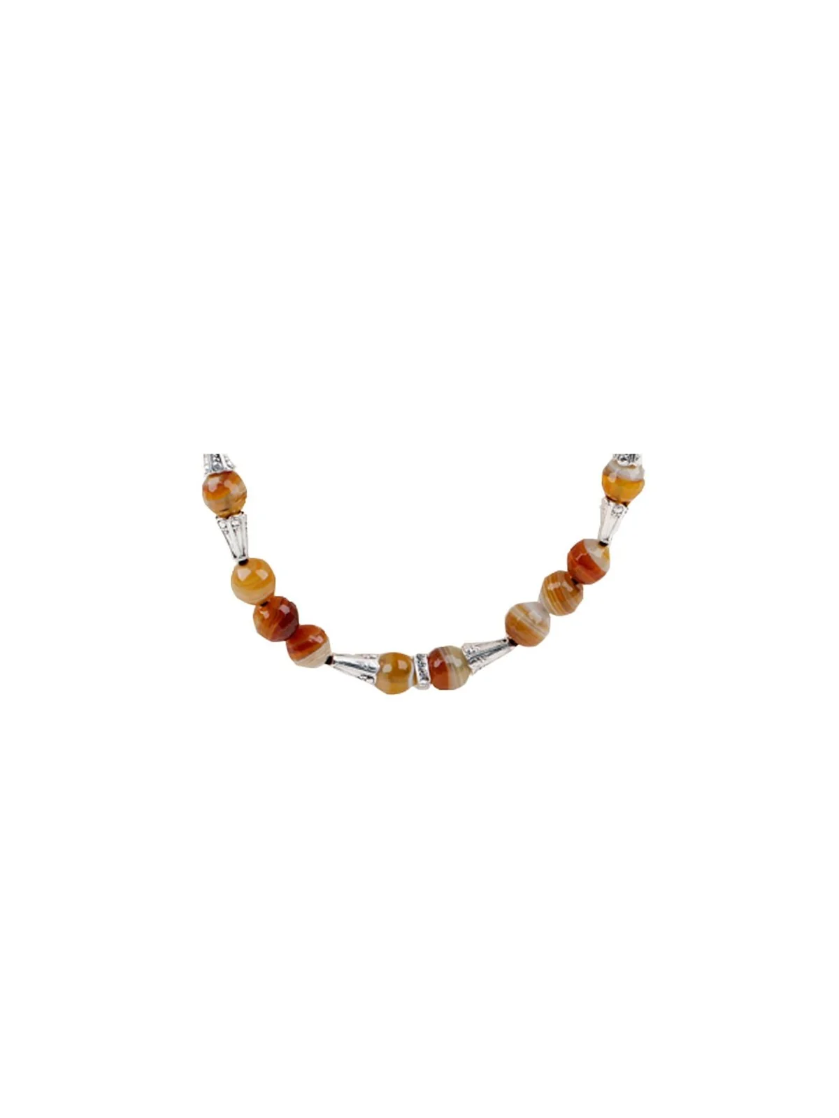 detalle de collar de agatas de brasil facetadas 