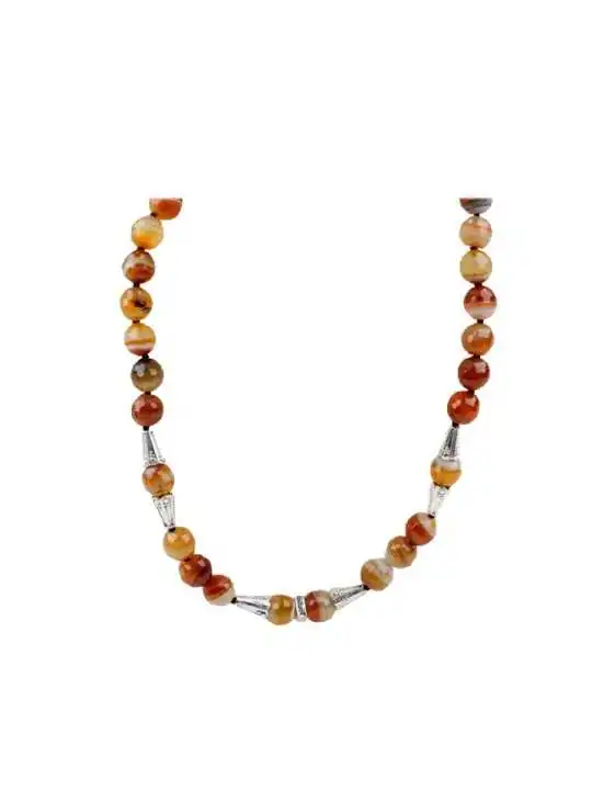 precioso collar de agatas de brasil tallado en facetas