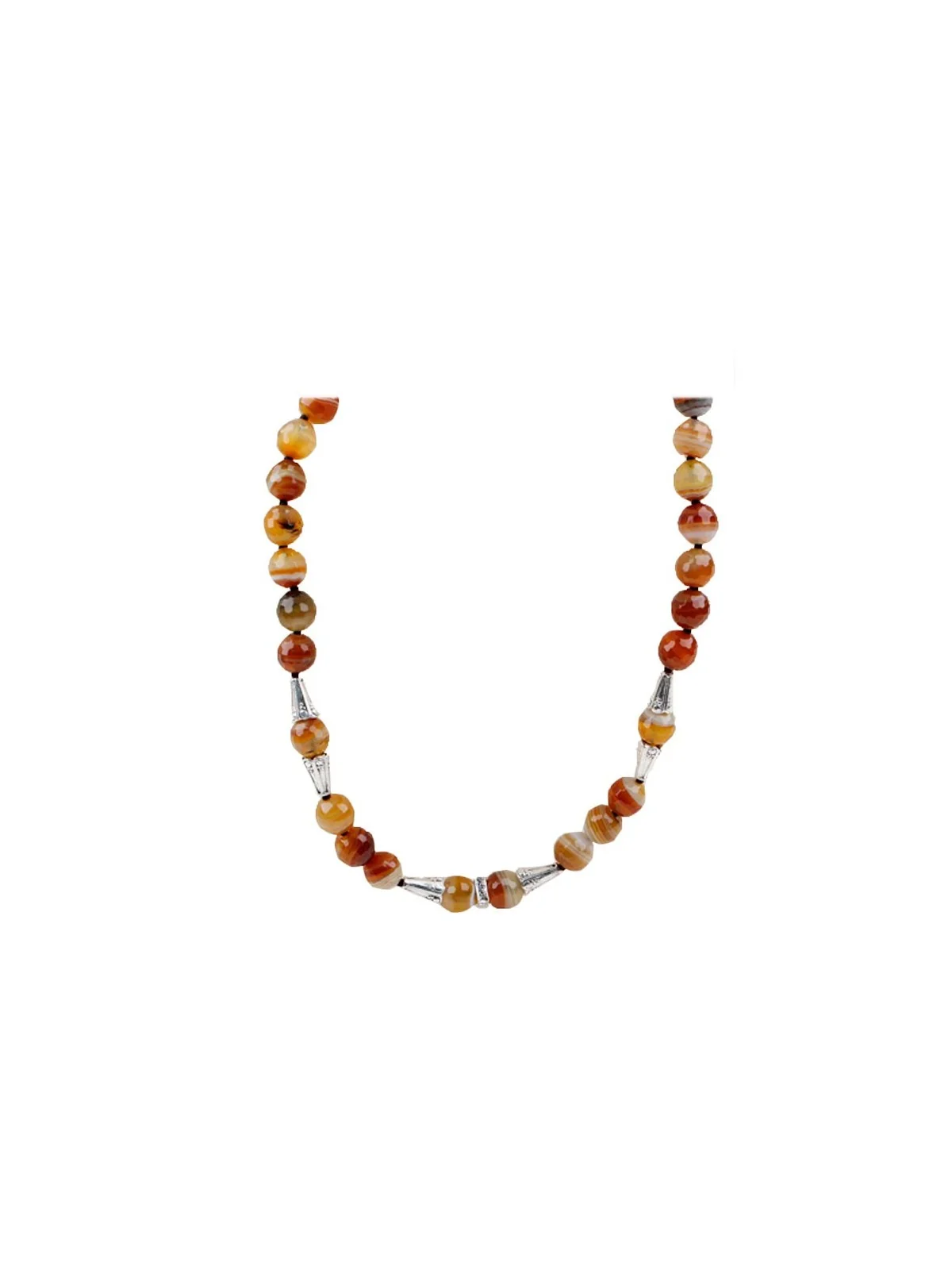 precioso collar de agatas de brasil tallado en facetas