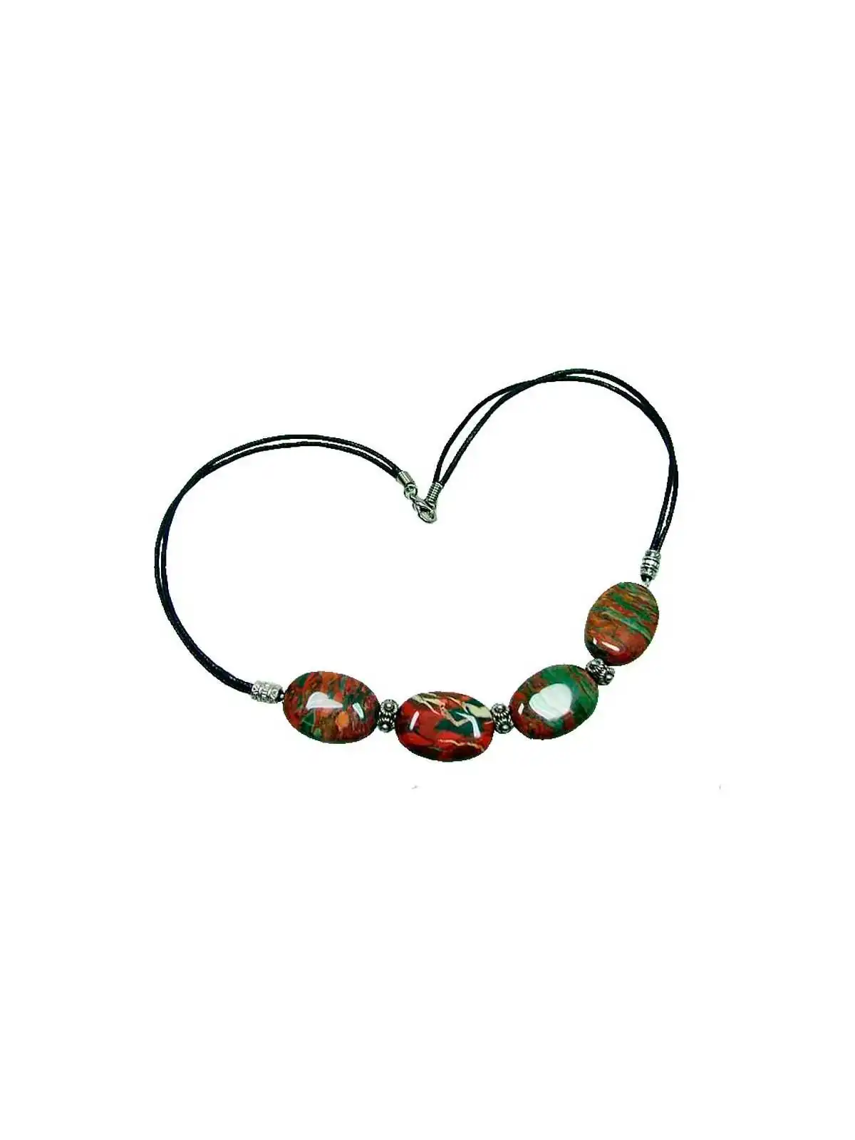 collar con agatas musgo naturales
