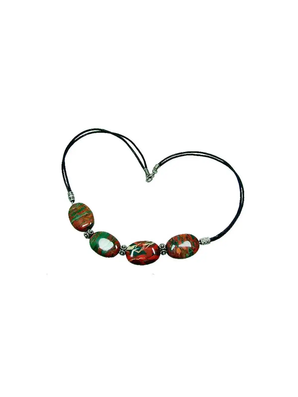 collar agatas musgo ovaladas