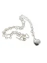 collar cadena y corazón de plata