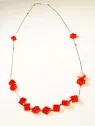 Precioso collar con cubos de Coral Rojo