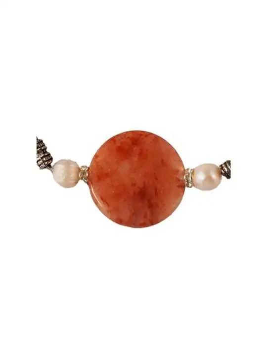 collar con agata fuego natural 