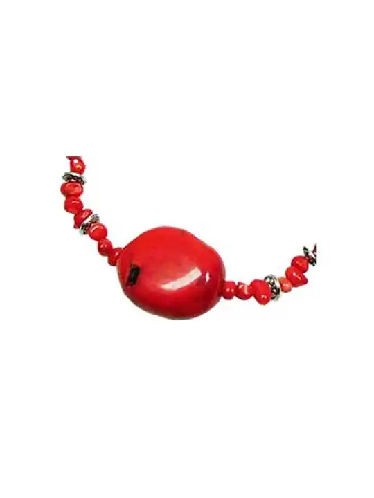 collar coral rojo