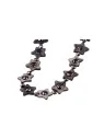 collar gris con estrellas de nacar