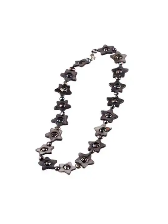 collar estrellas nacar gris