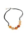 collar con flores de agata natural 