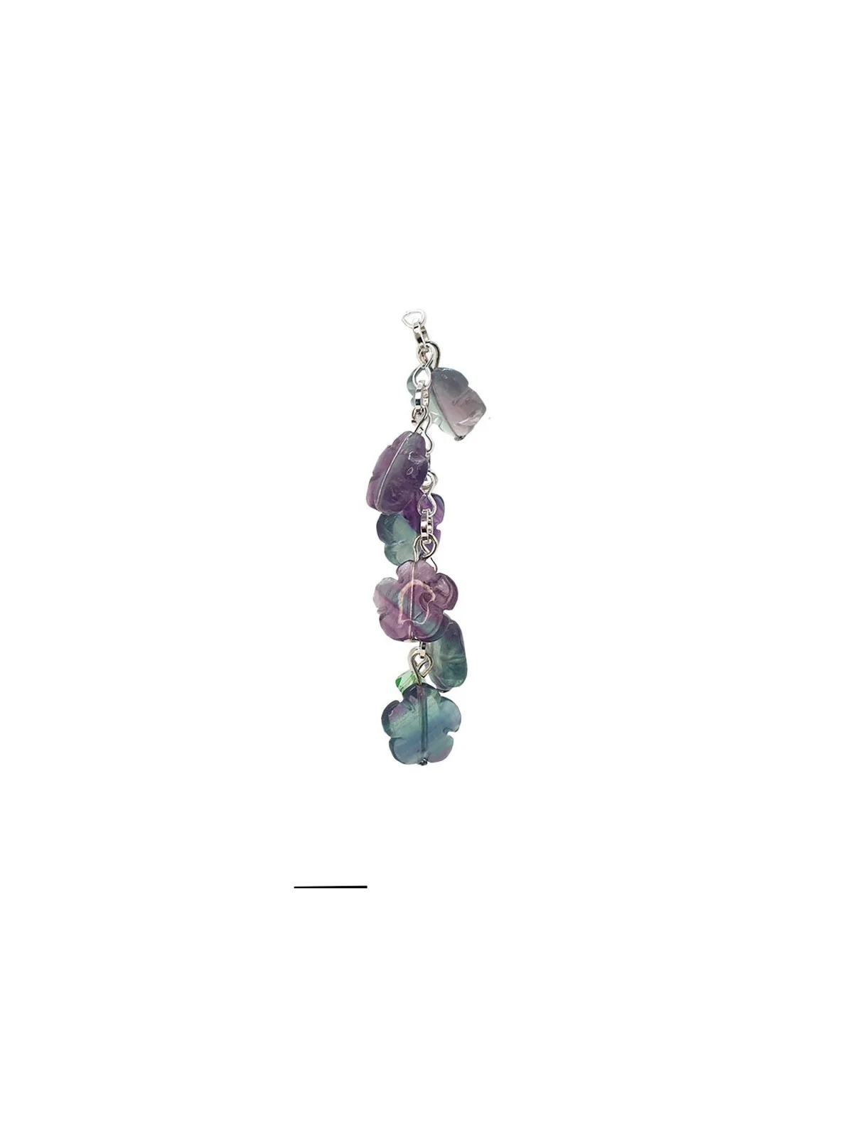 Collar con flores de aventurinas naturales 