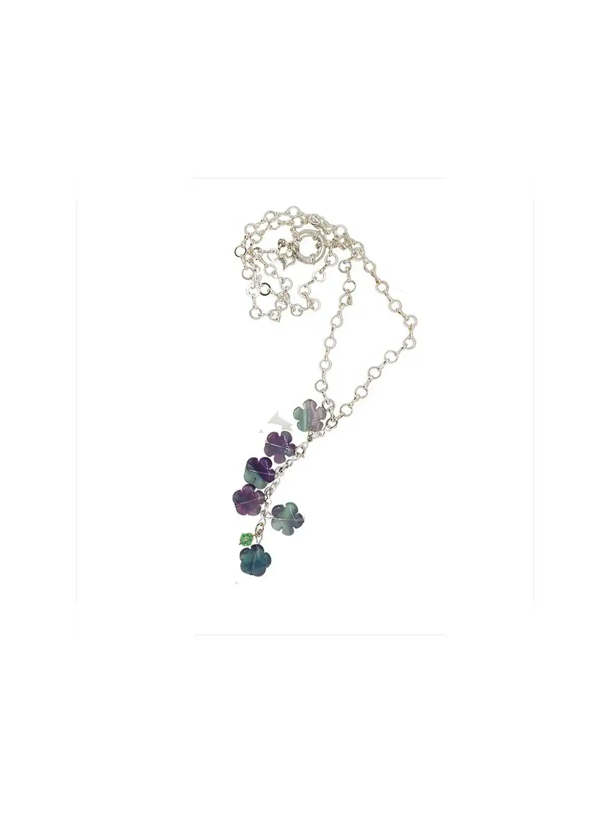 collar con colgante de flores de aventurinas