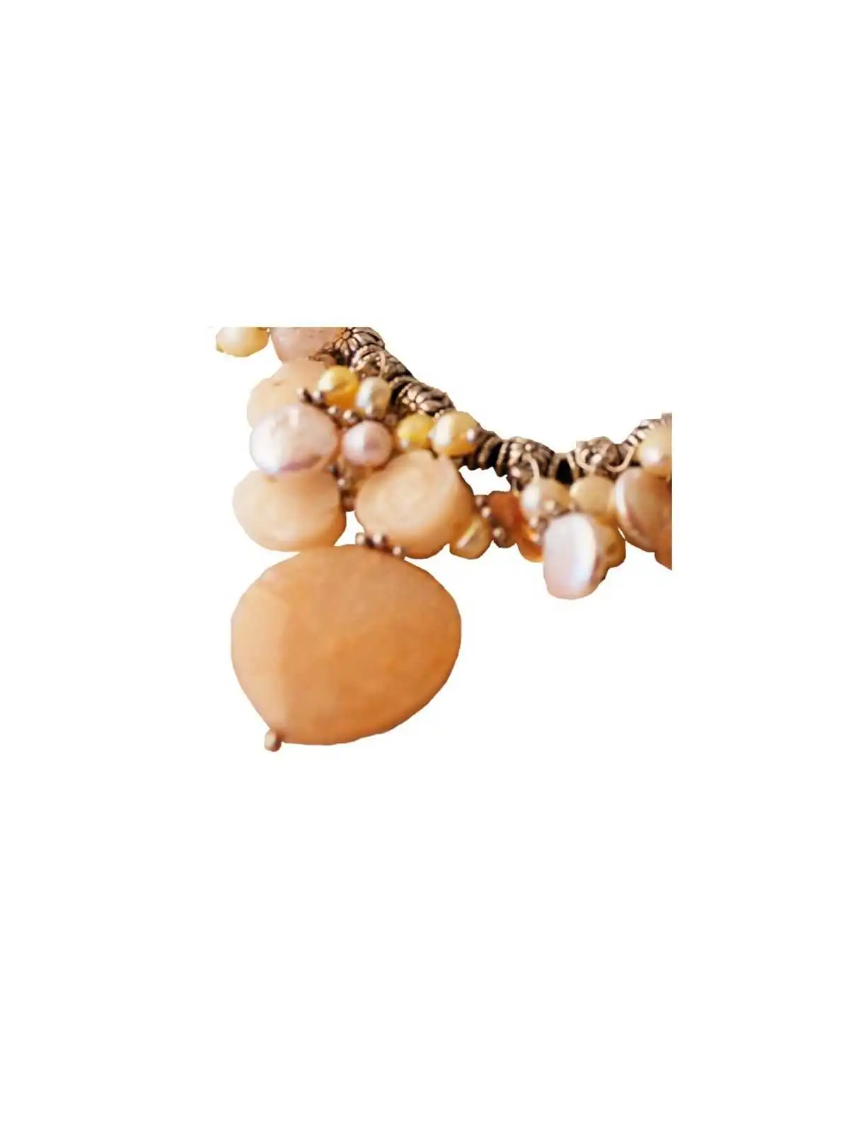 collar con flores de jade naturales 