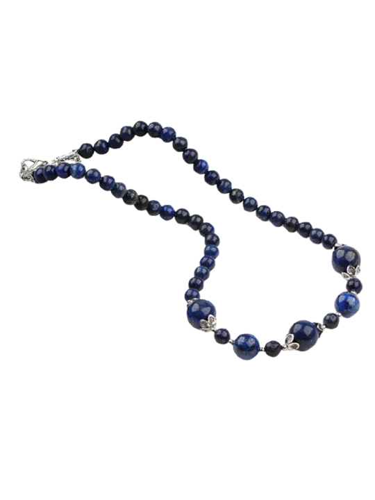 collar de piedras semiprciosas lapislazuli naturales 