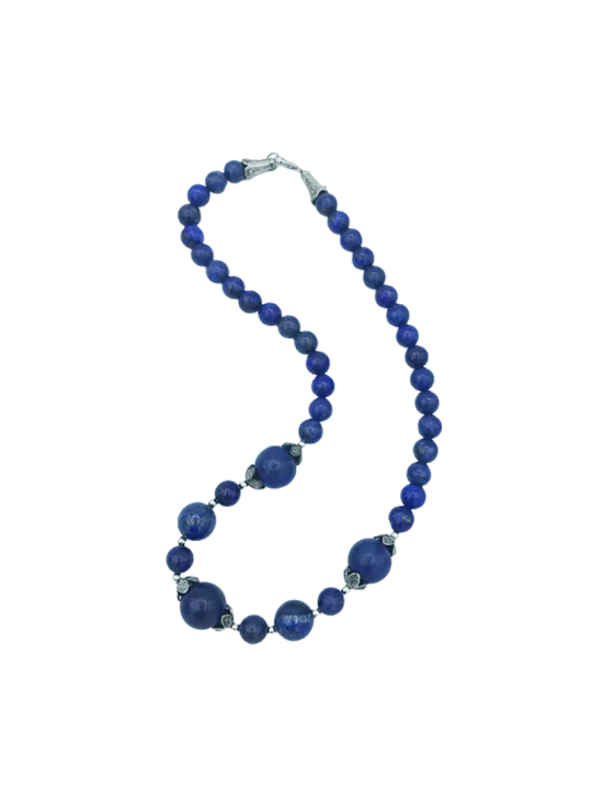 espectacular collar de lapislazuli