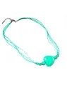 collar con corazon howlita verde