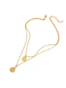 collar dorado doble con medallas