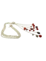 collar de cornalinas y cuarzo ahumado