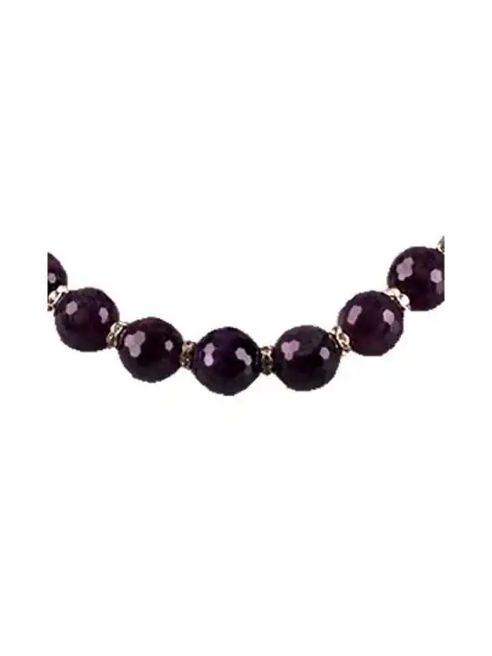 collar con cristales amatistas