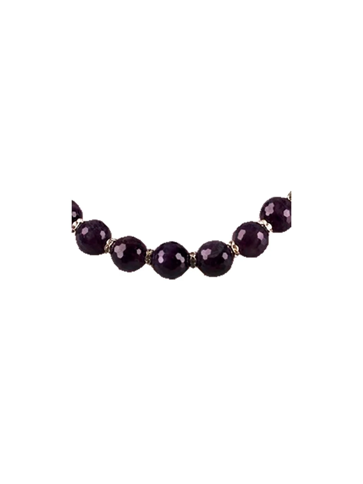 collar con cristales amatistas