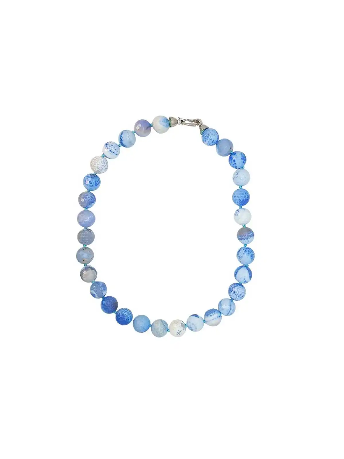 precioso collar de agatas azules