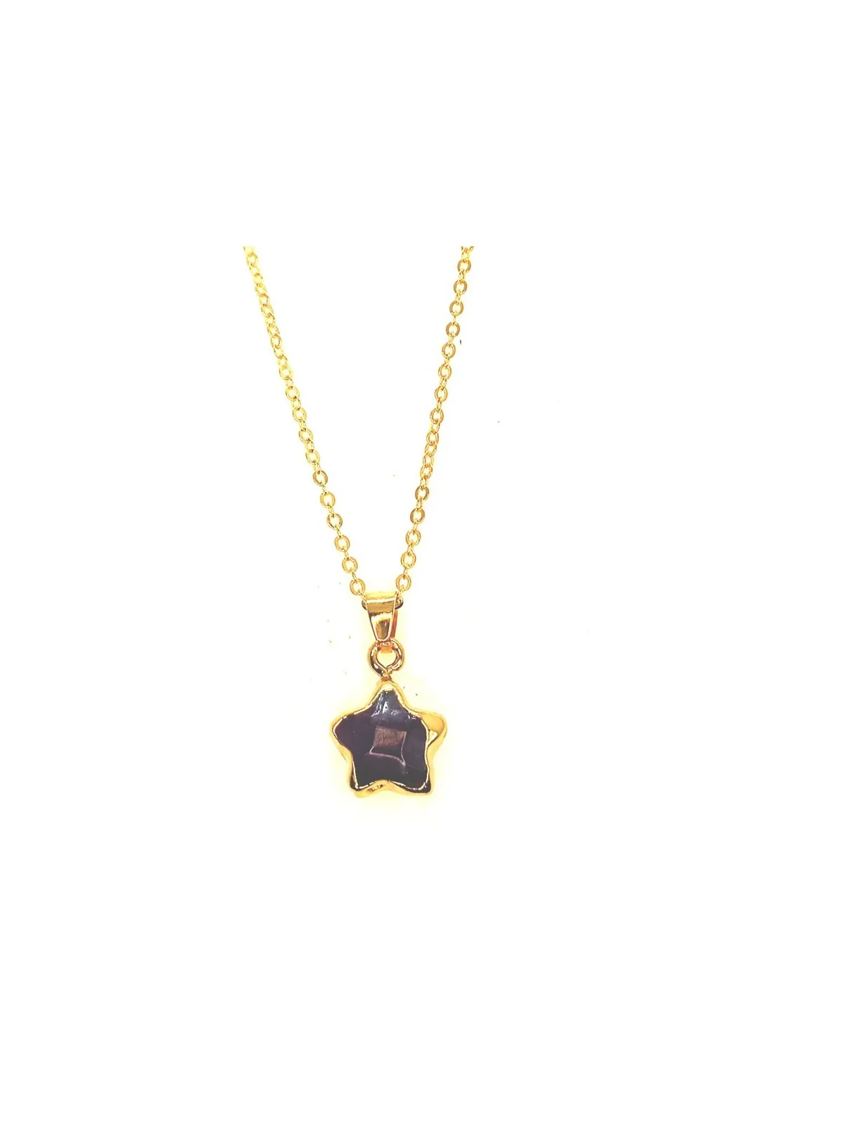 gargantilla con estrella dorada y amatista