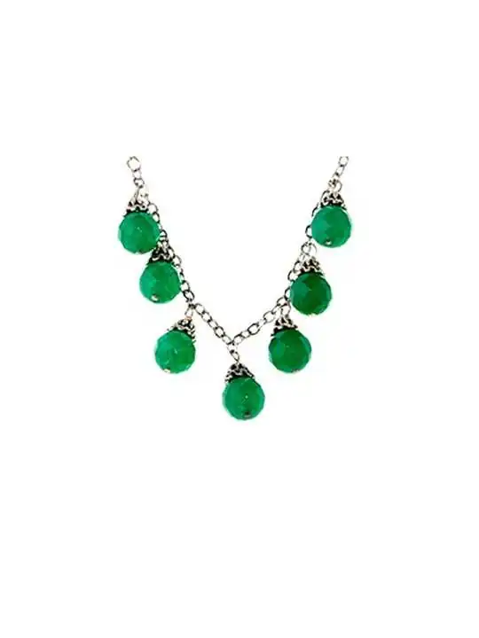 collar con gotas de aventurinas verdes 