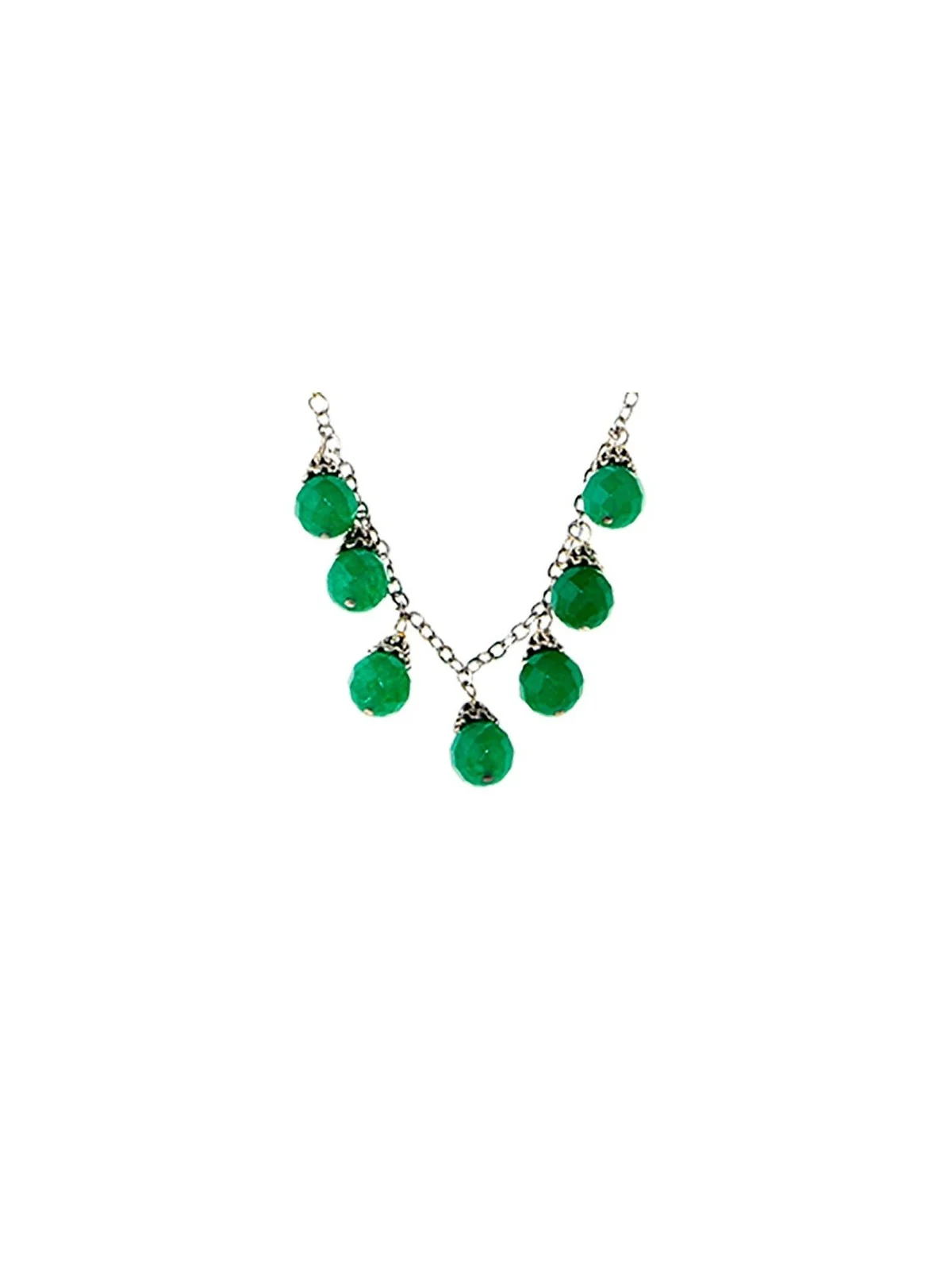 collar con gotas de aventurinas verdes 