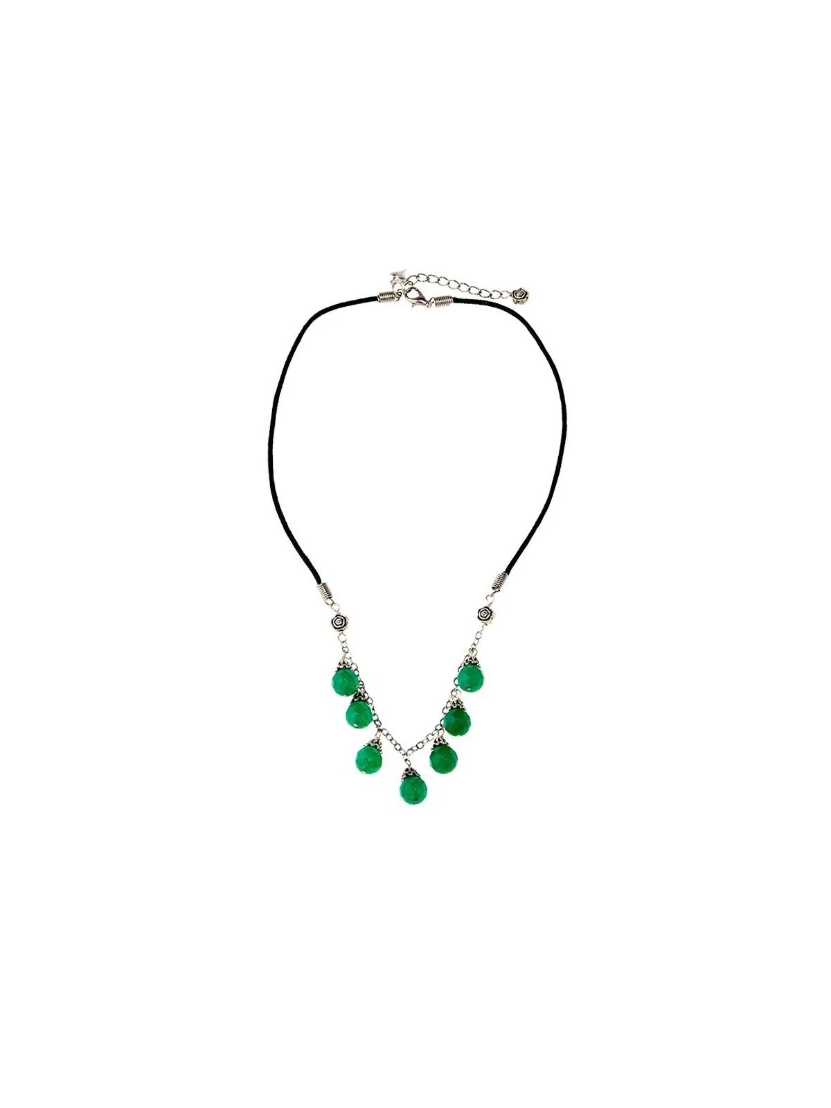collar de gotas de aventurina verde