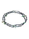 Collar extralargo XL con aventurinas y perlas