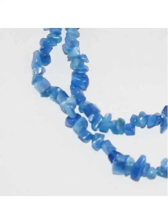 Detalle collar XL chips agata azul