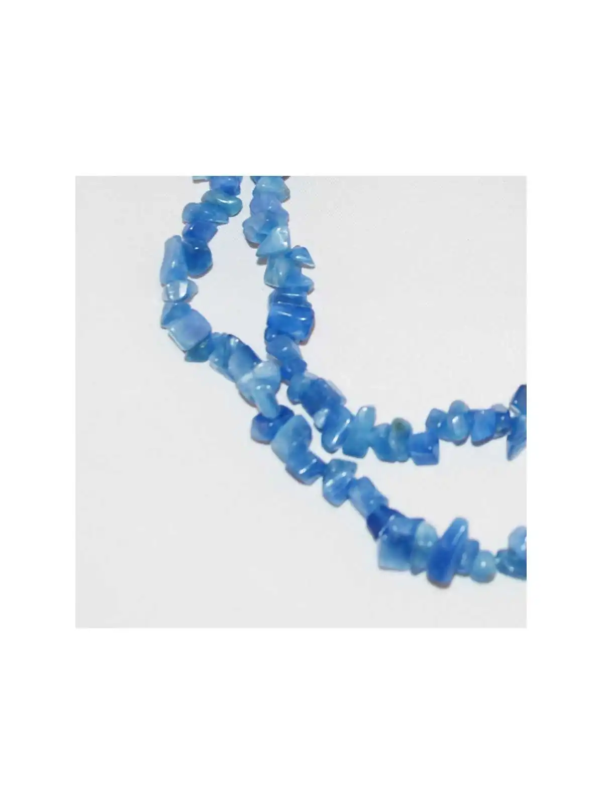 Detalle collar XL chips agata azul