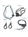 Conjunto de varias piezas de perlas grises y nácar