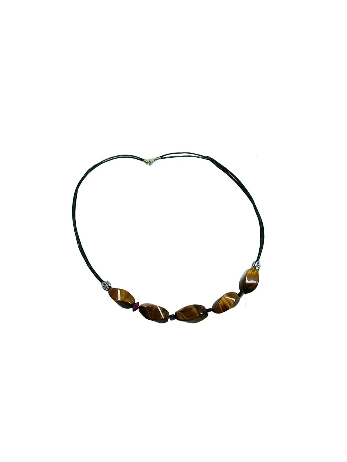 detalle collar ojos de tigre rombo 