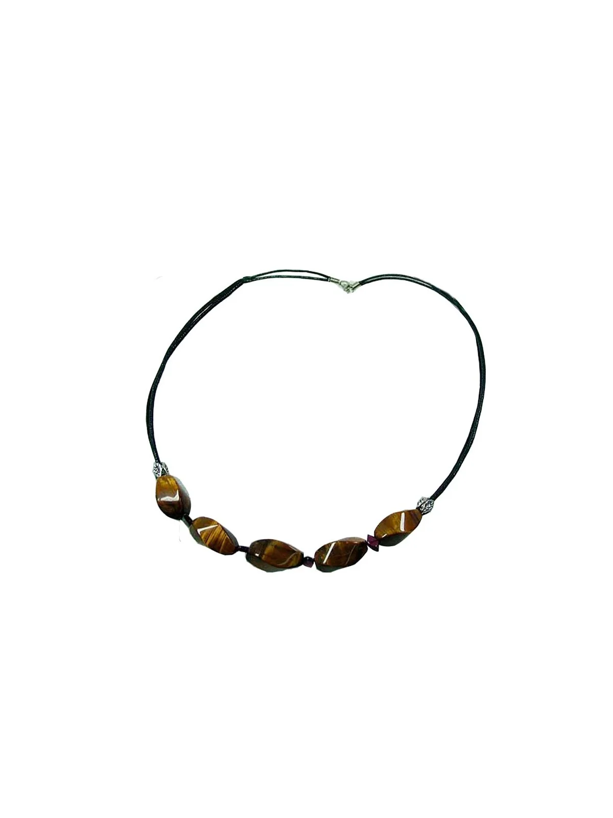 collar rombos de ojos de tigre
