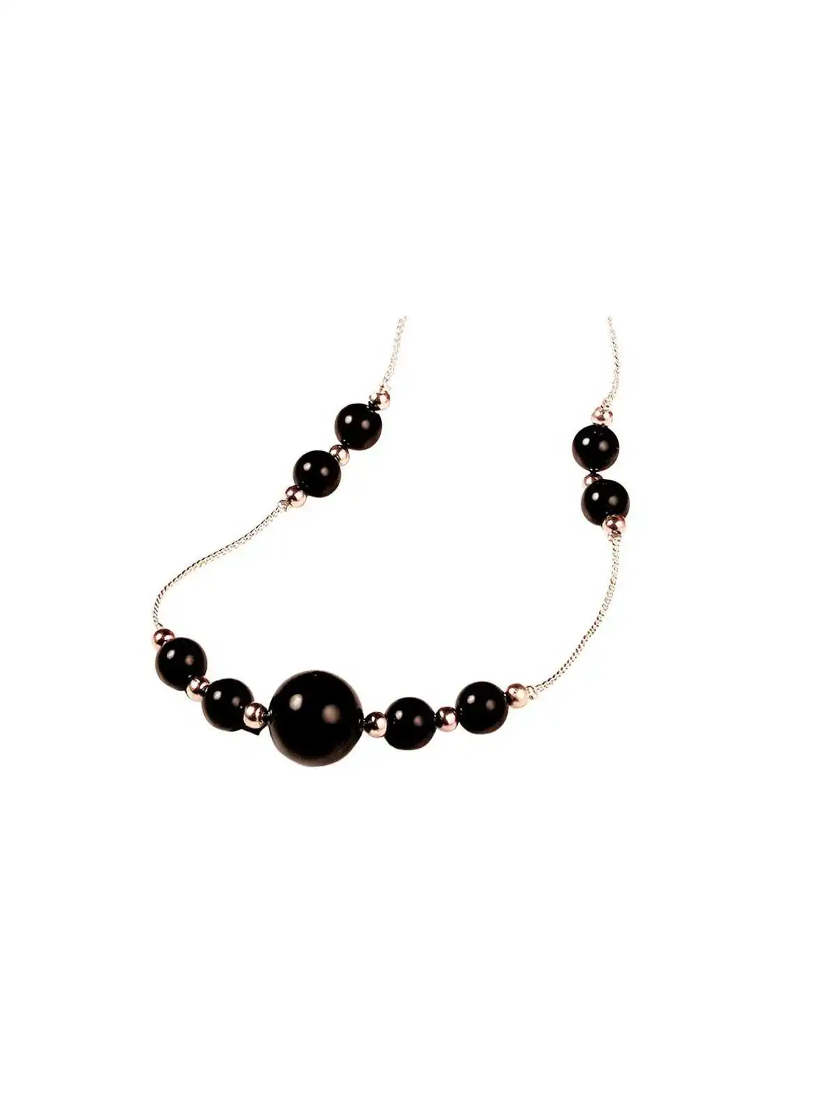 collar ágata negra