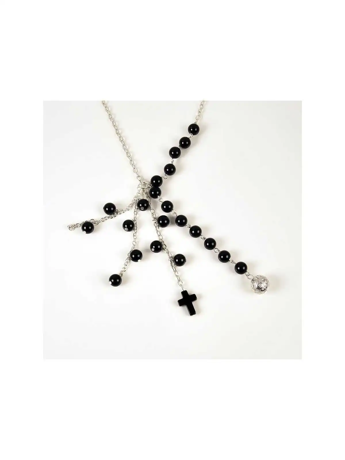 colgante de agatas negras