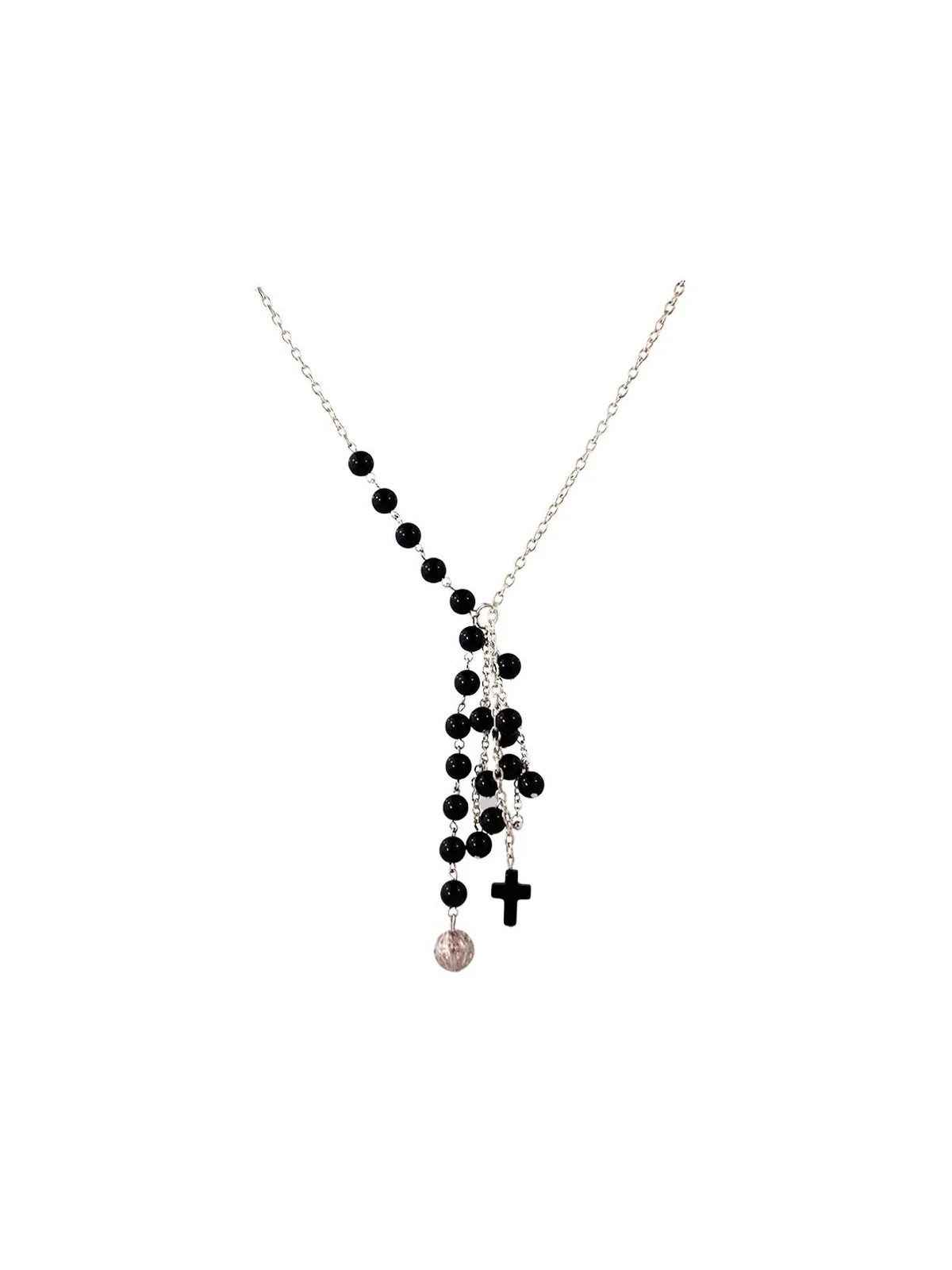 collar de agatas negras en cascada