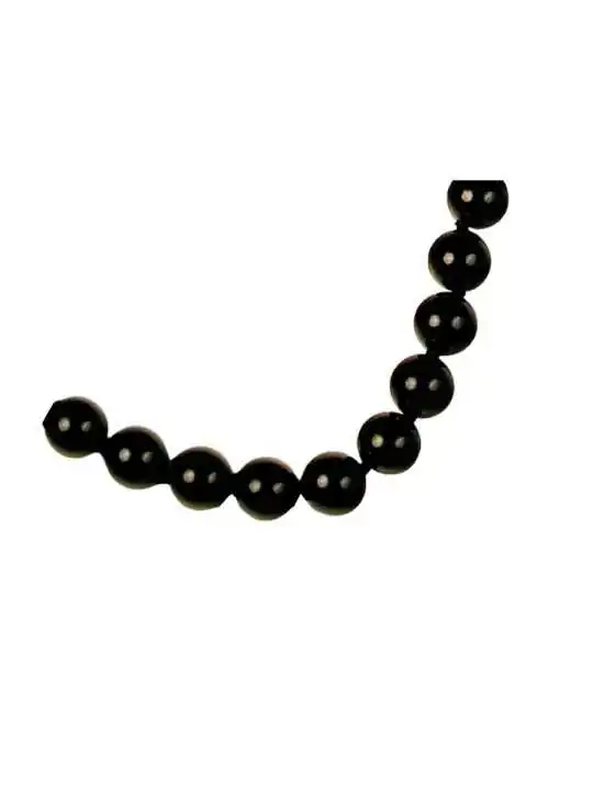 agatas negras bolas collar estilo princesa