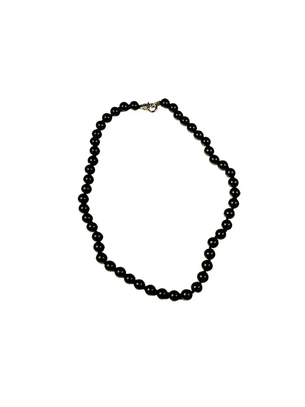 collar estilo princesa con agatas negras