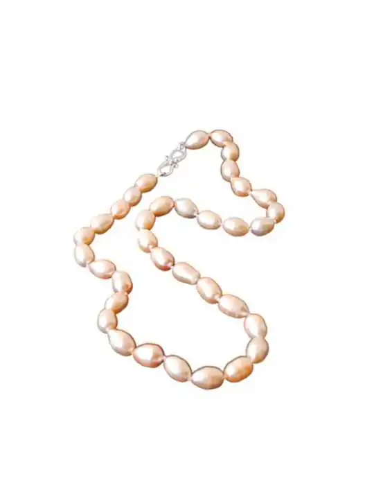 perlas rosas en collar gargantilla