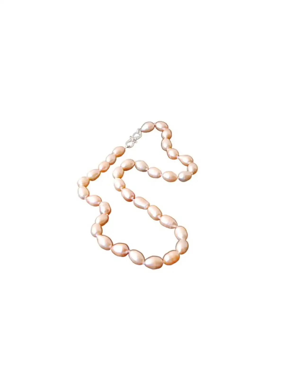 perlas rosas en collar gargantilla