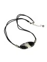 collar agata de la india gris y blanca